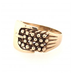 Pre Owned 9ct Mens Buckle Ring ZX649